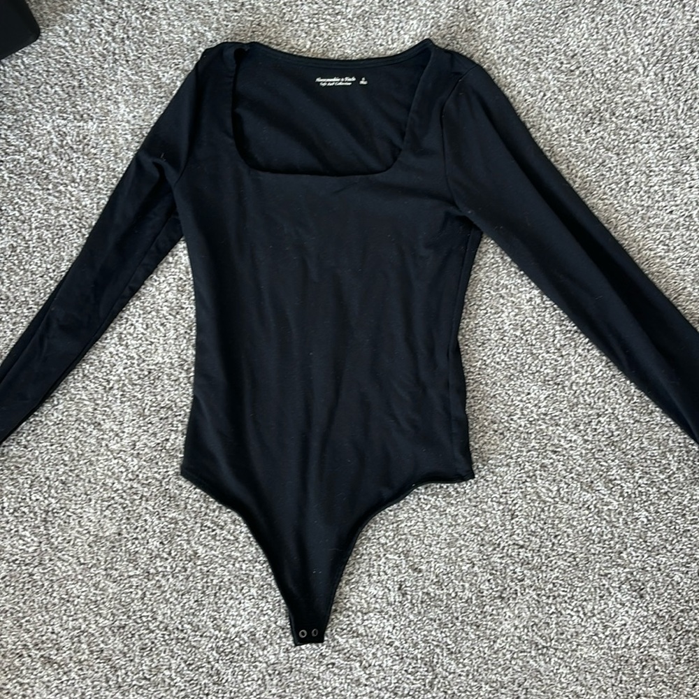 Black Abercrombie and Fitch Long Sleeve Bodysuit
